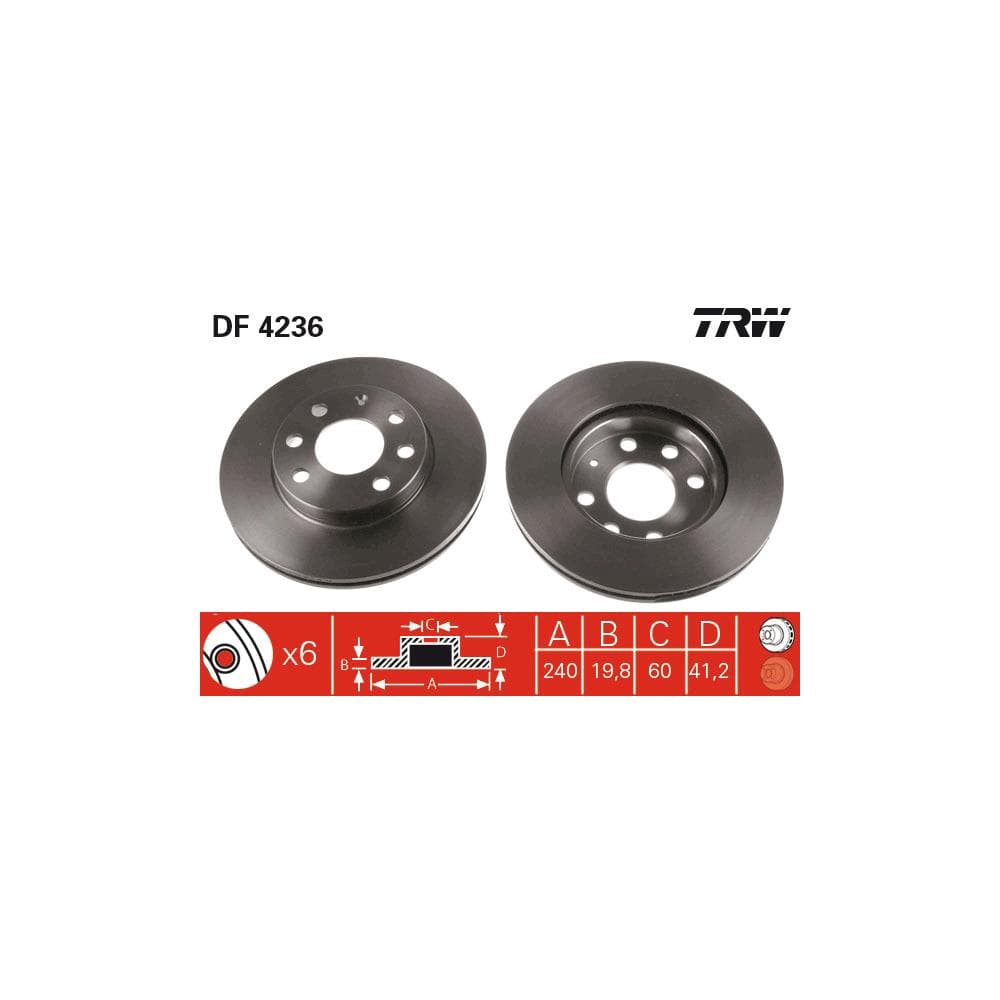 Disc frana TRW DF4236