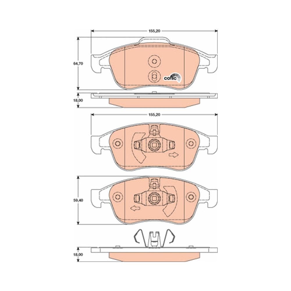 Set placute frana disc TRW GDB1789
