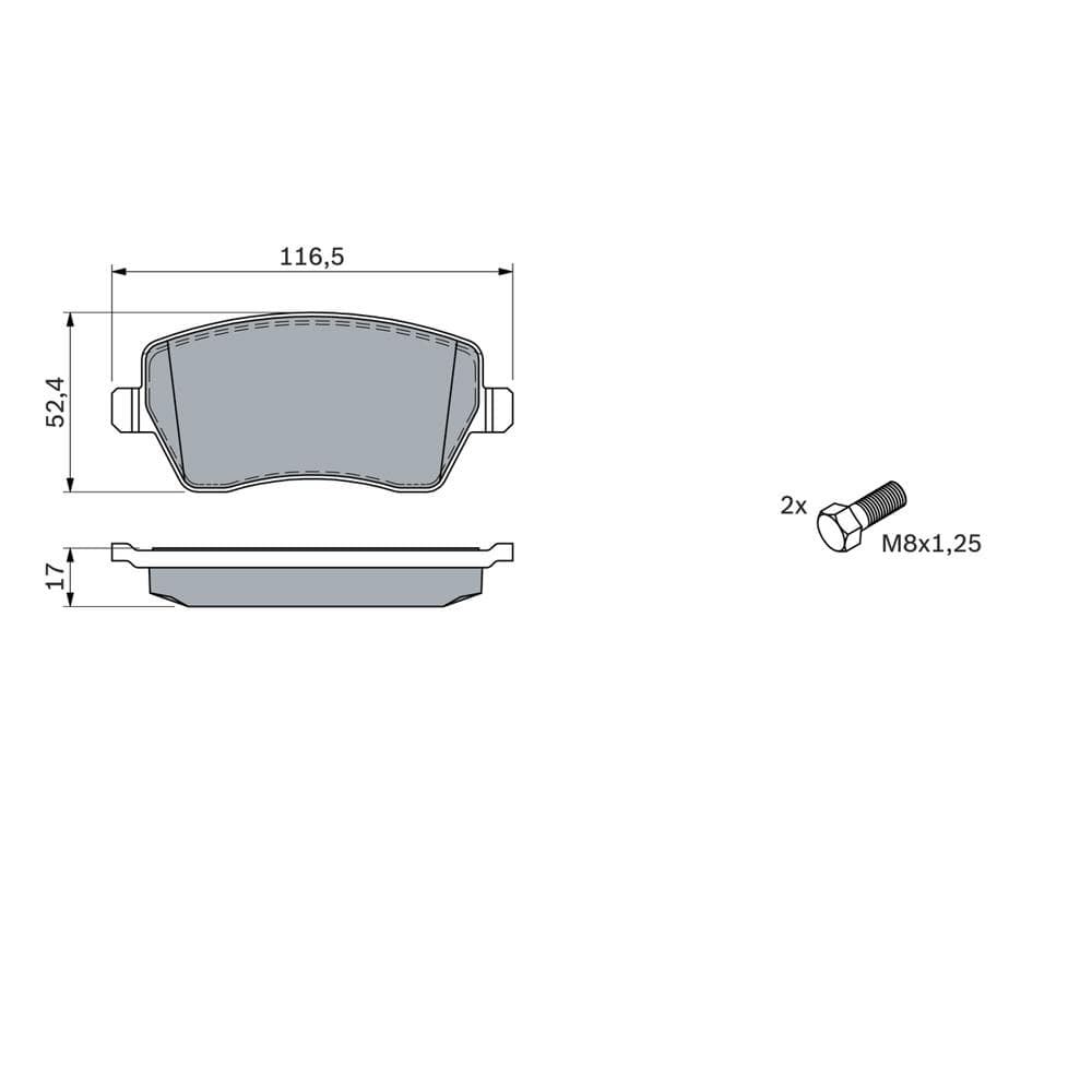 Set placute frana disc BOSCH 0 986 424 795