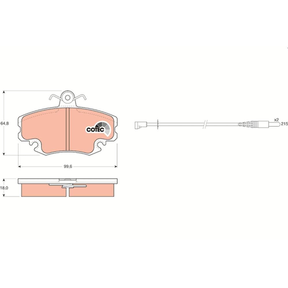 Set placute frana disc TRW GDB400