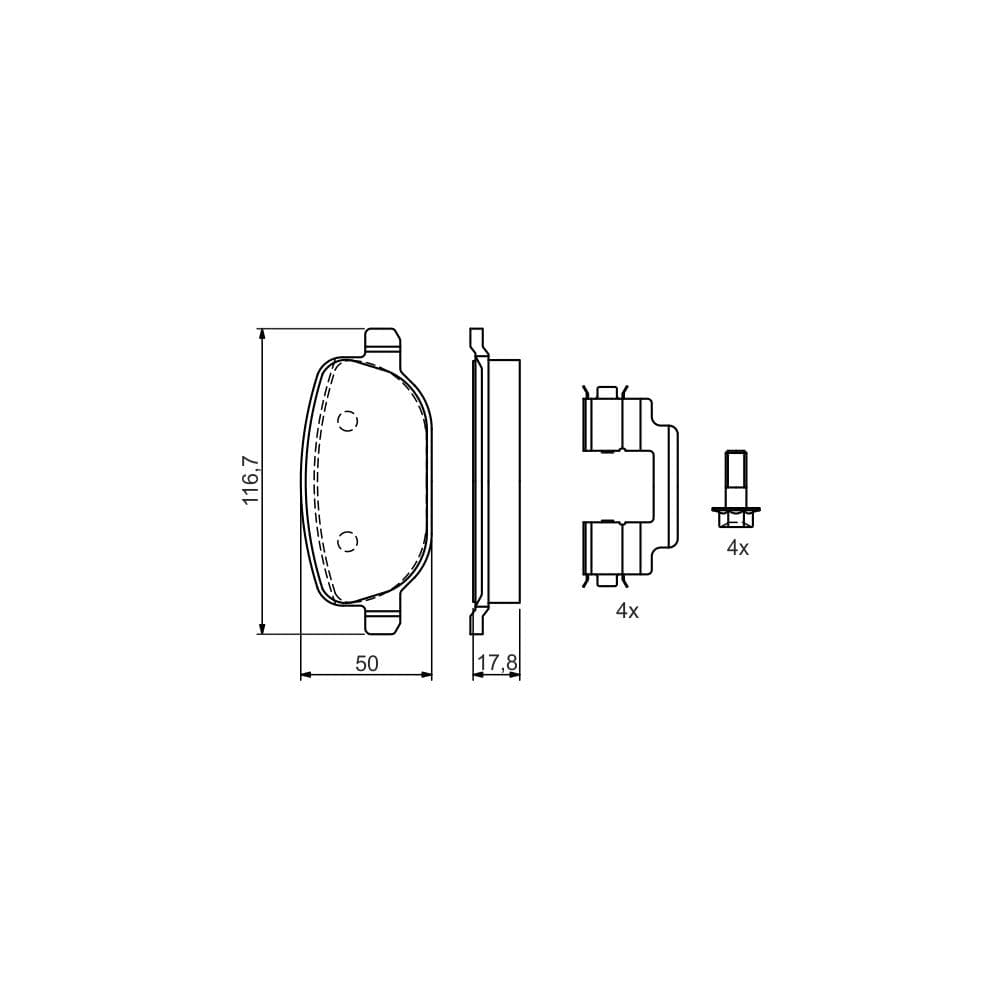 Set placute frana disc BOSCH 0 986 424 775
