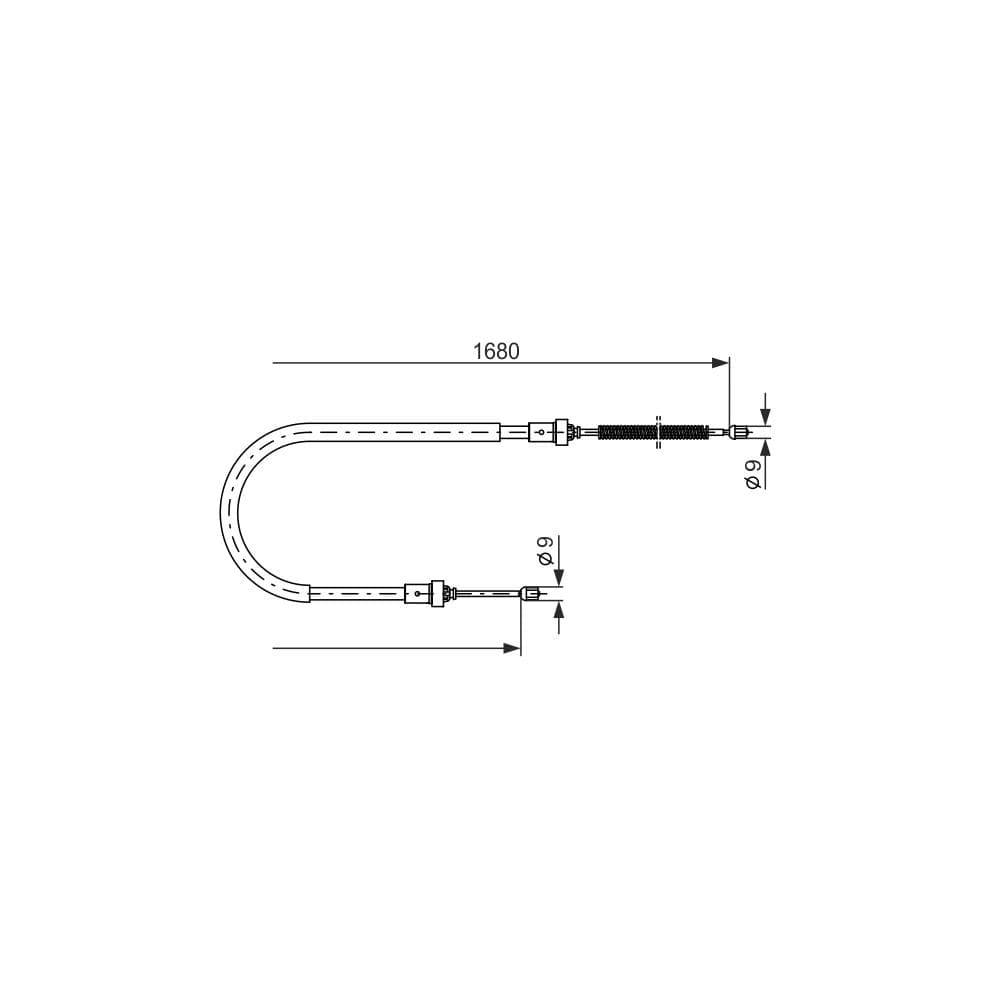 Cablu, frana de parcare BOSCH 1 987 477 955
