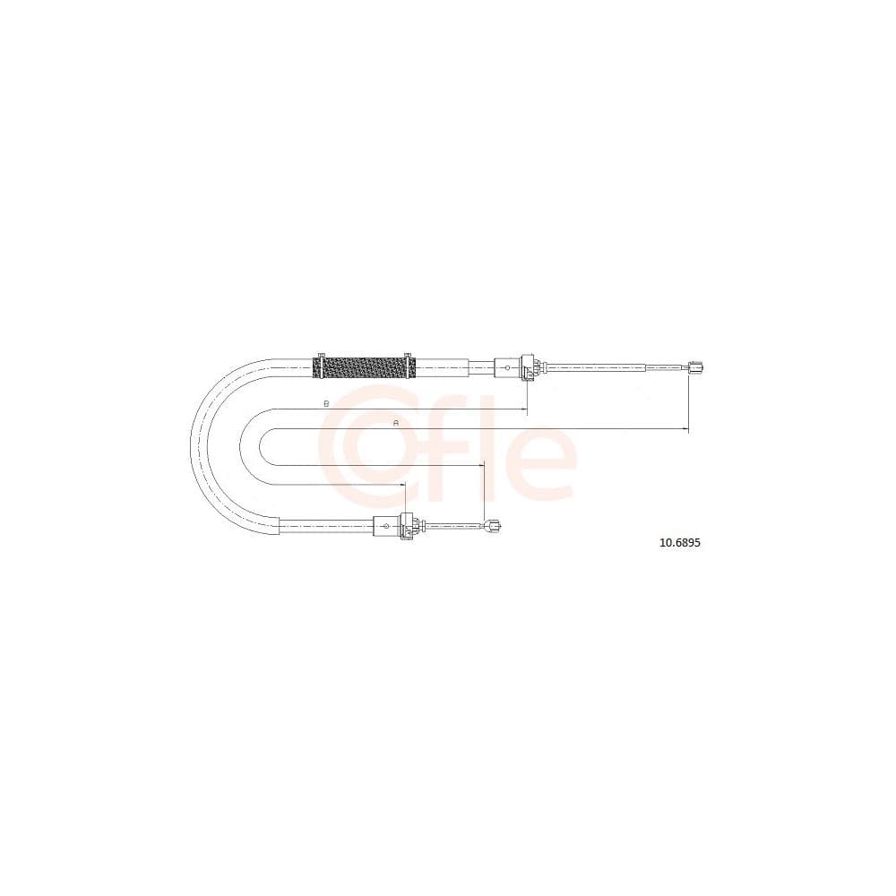 Cablu, frana de parcare COFLE 10.6895