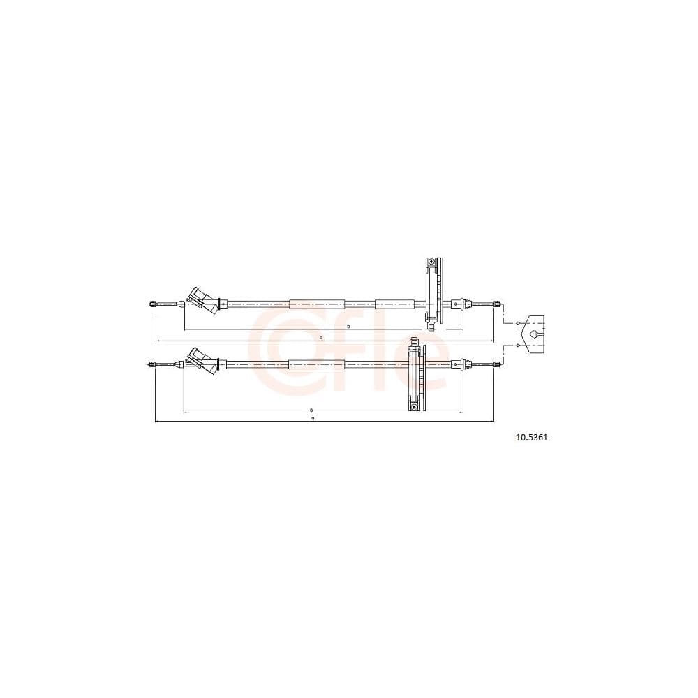 Cablu, frana de parcare COFLE 10.5361