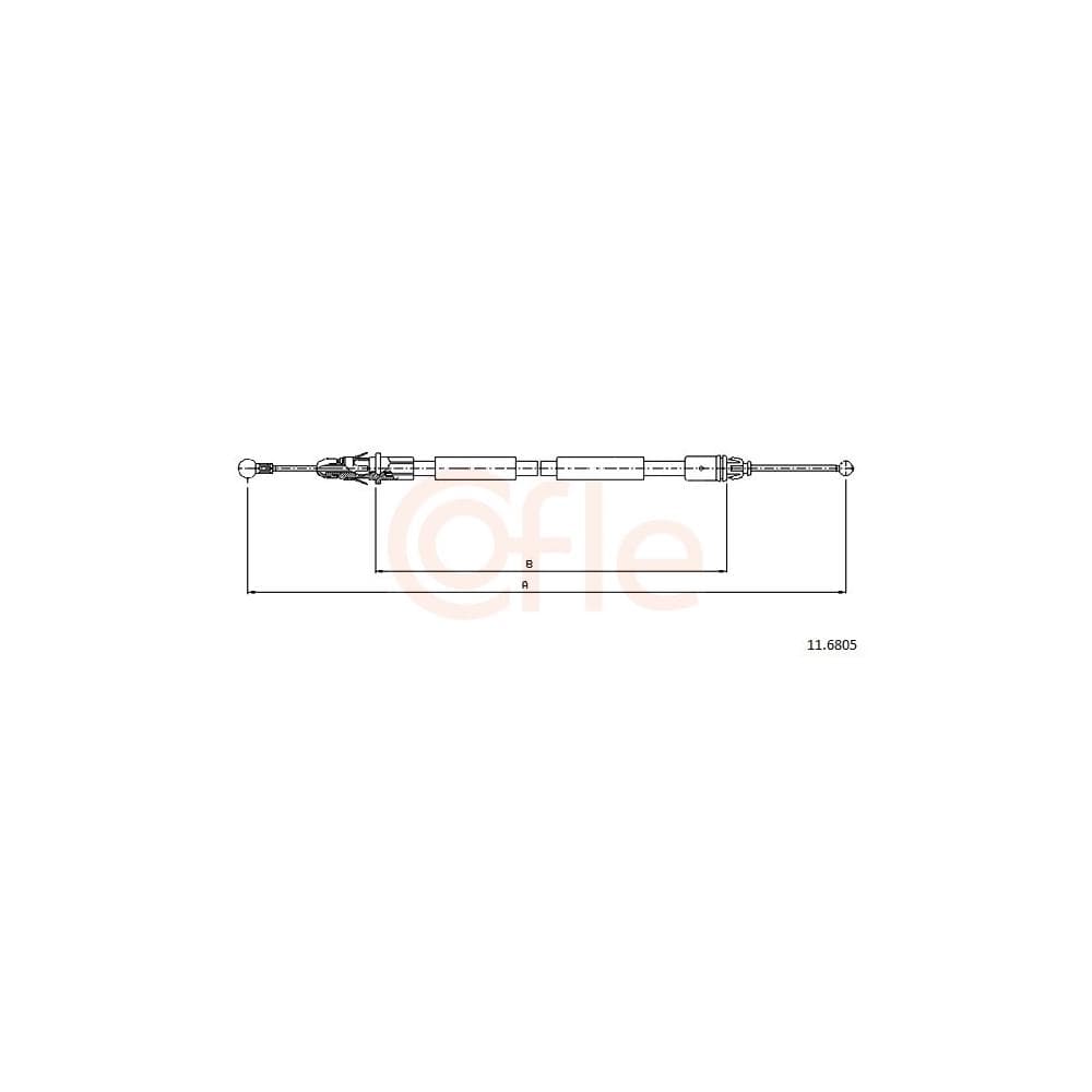 Cablu, frana de parcare COFLE 11.6805
