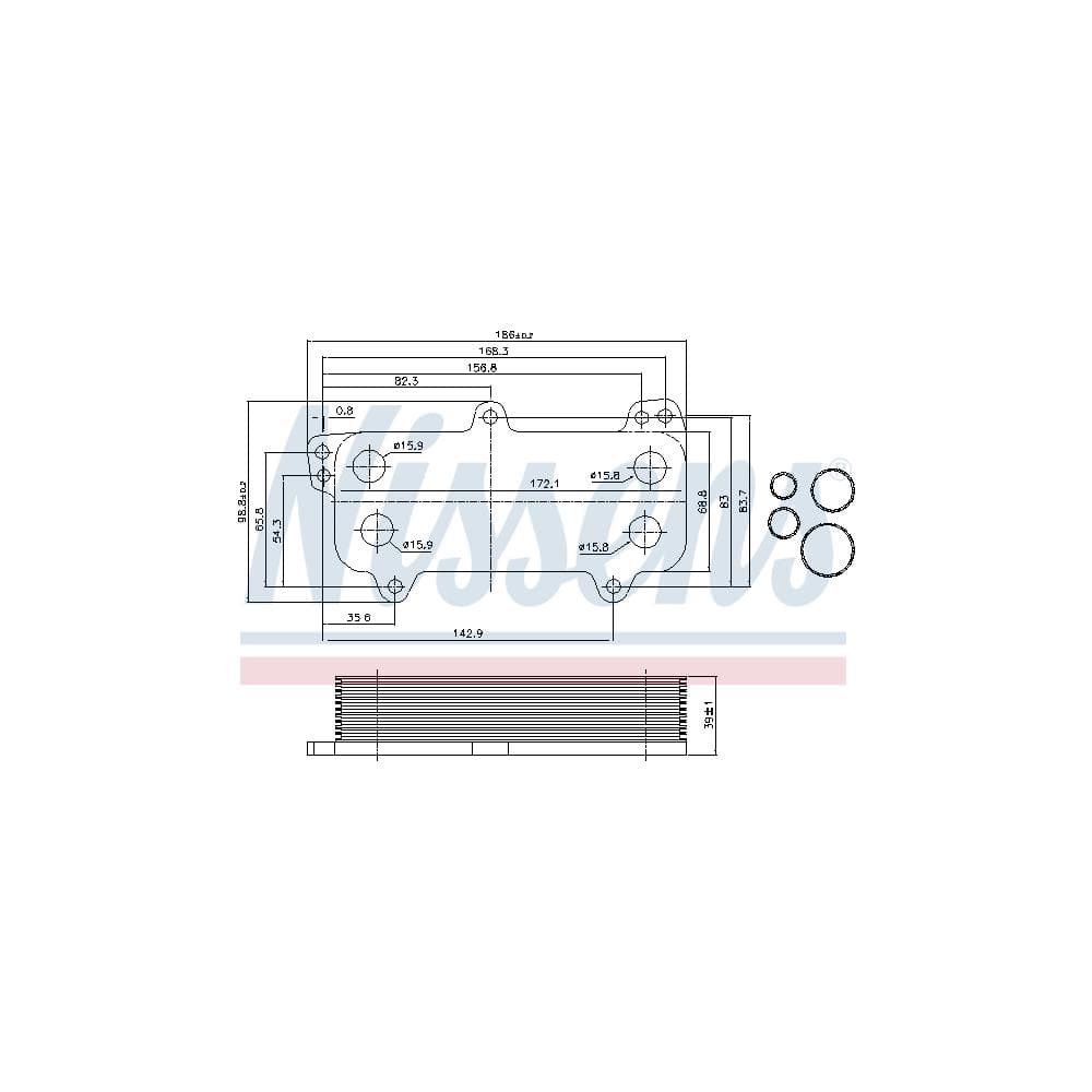 Radiator ulei, ulei motor NISSENS 90684