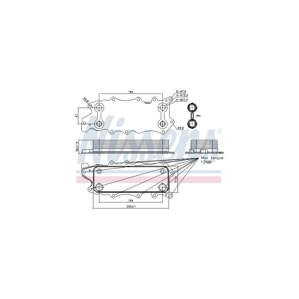 Radiator ulei, ulei motor NISSENS 90784