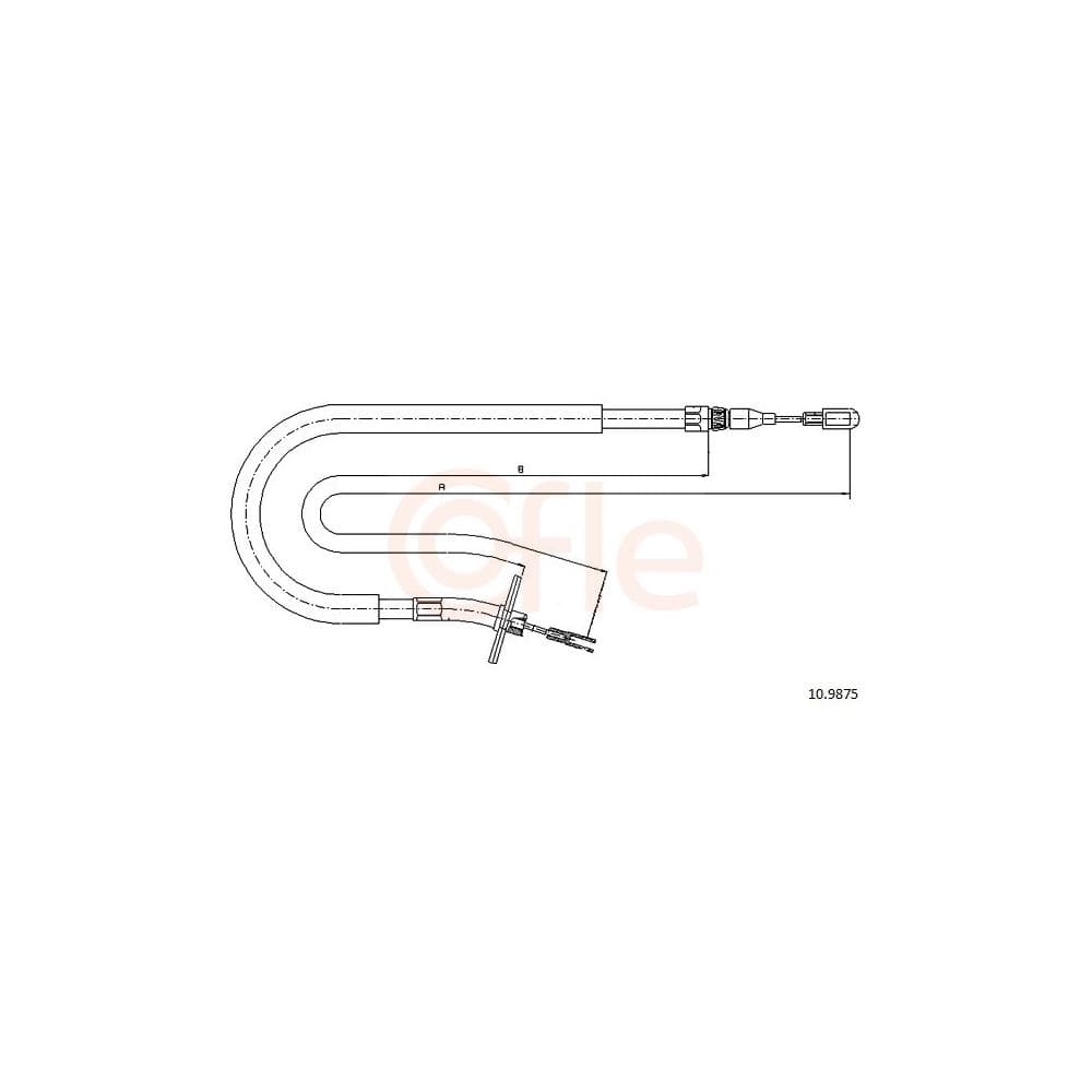 Cablu, frana de parcare COFLE 10.9875
