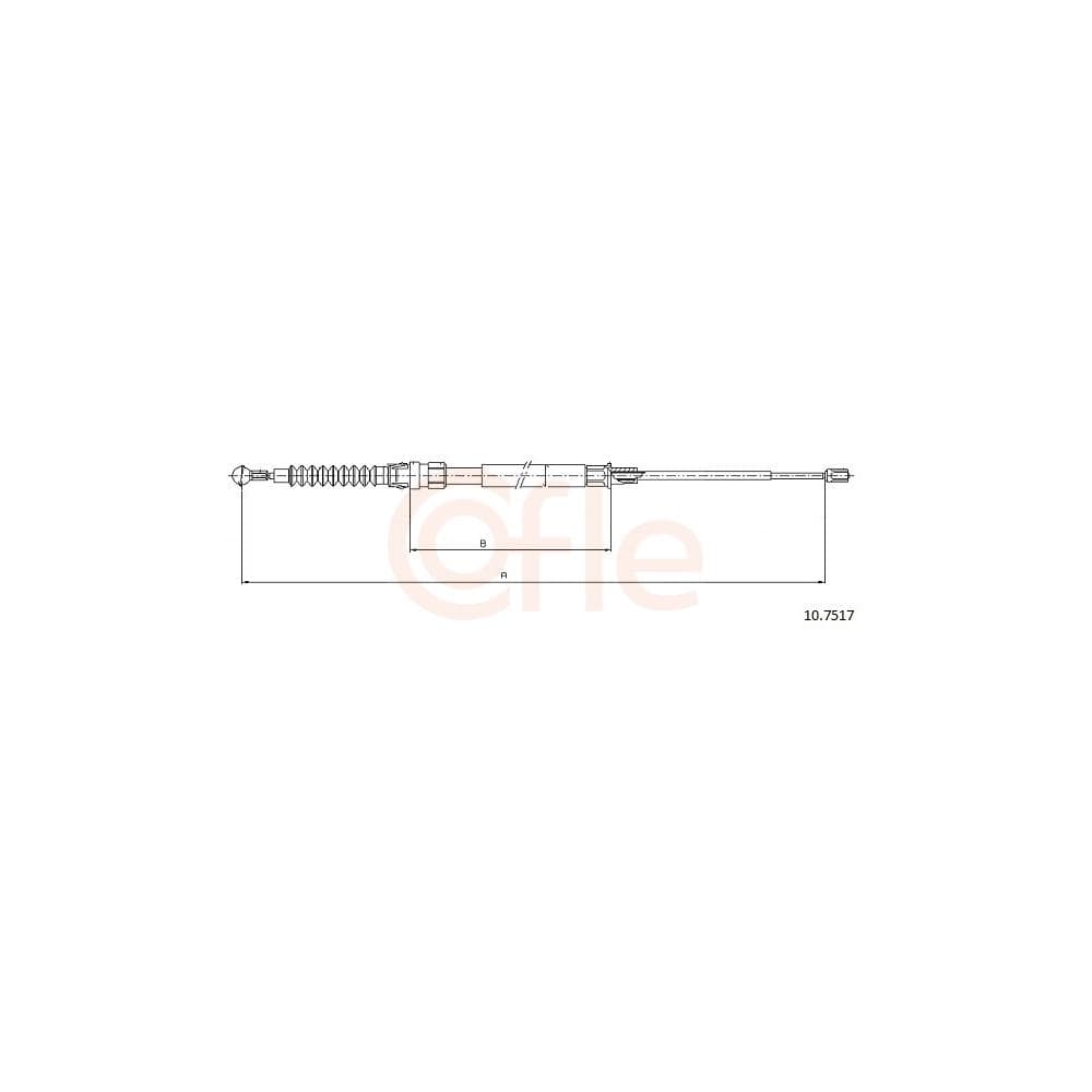 Cablu, frana de parcare COFLE 10.7517
