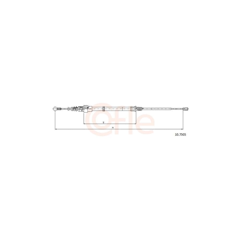 Cablu, frana de parcare COFLE 10.7505