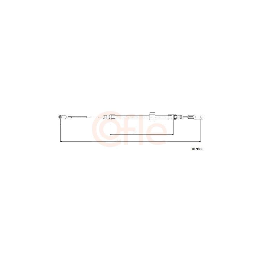 Cablu, frana de parcare COFLE 10.9885