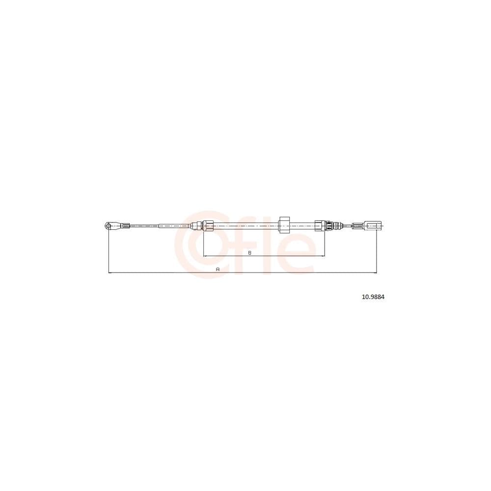 Cablu, frana de parcare COFLE 10.9884