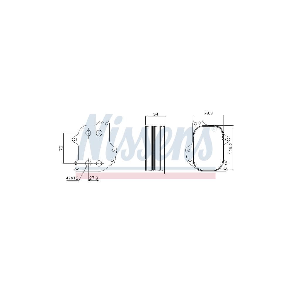 Radiator ulei, ulei motor NISSENS 90745