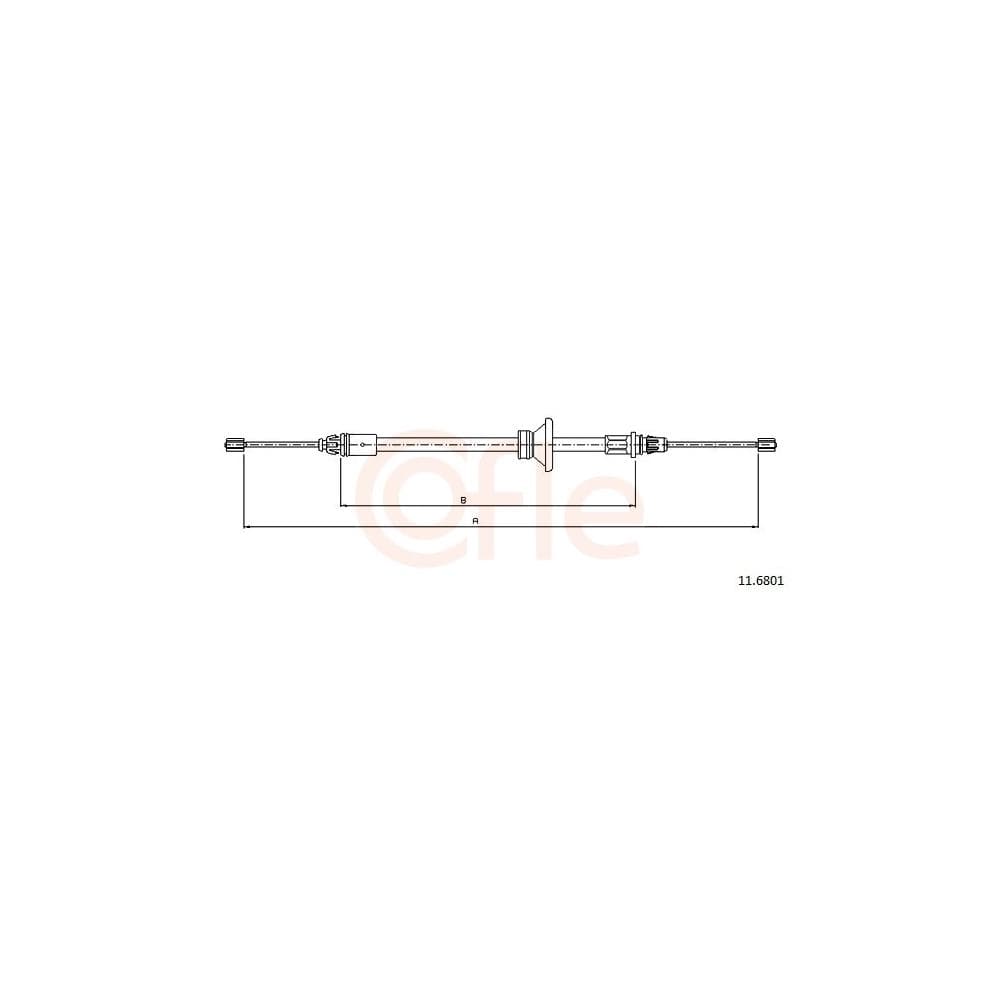 Cablu, frana de parcare COFLE 11.6801