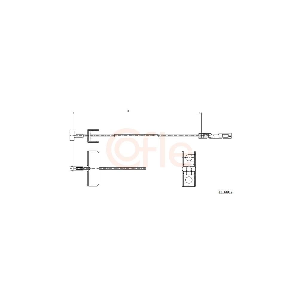 Cablu, frana de parcare COFLE 11.6802