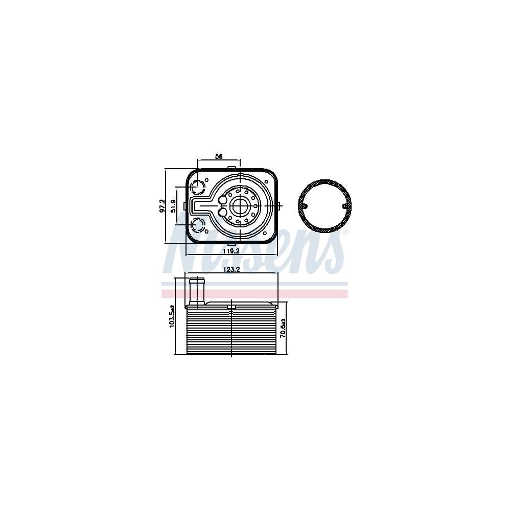 Radiator ulei, ulei motor NISSENS 90655