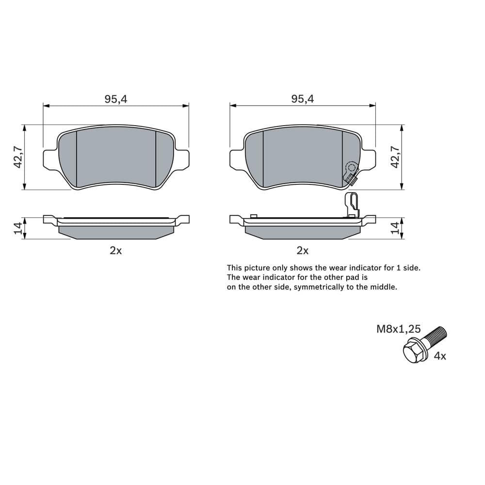 Set placute frana disc BOSCH 0 986 424 646
