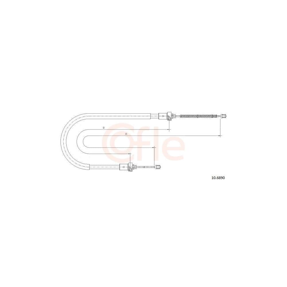 Cablu, frana de parcare COFLE 10.6890