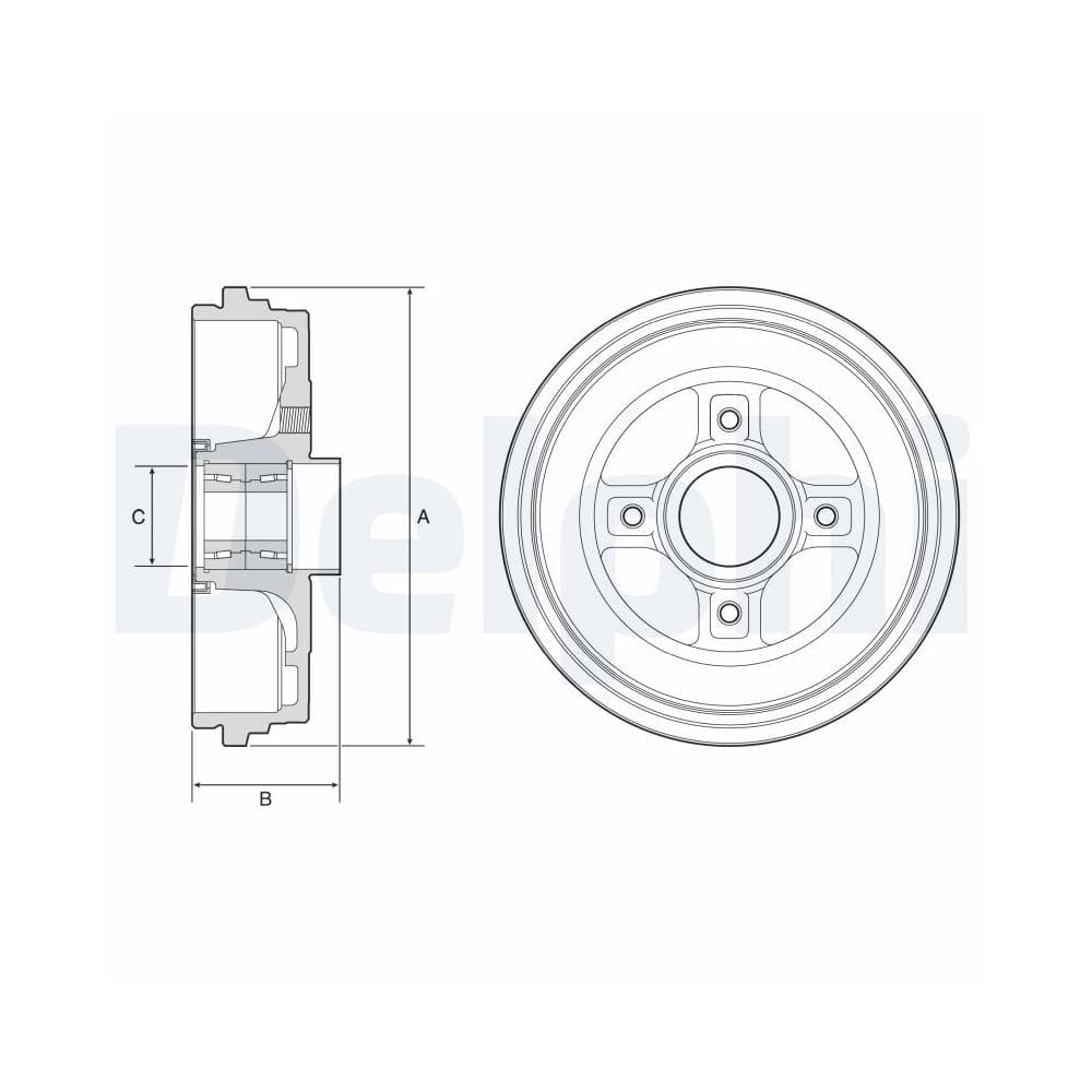 Tambur frana DELPHI BFR626