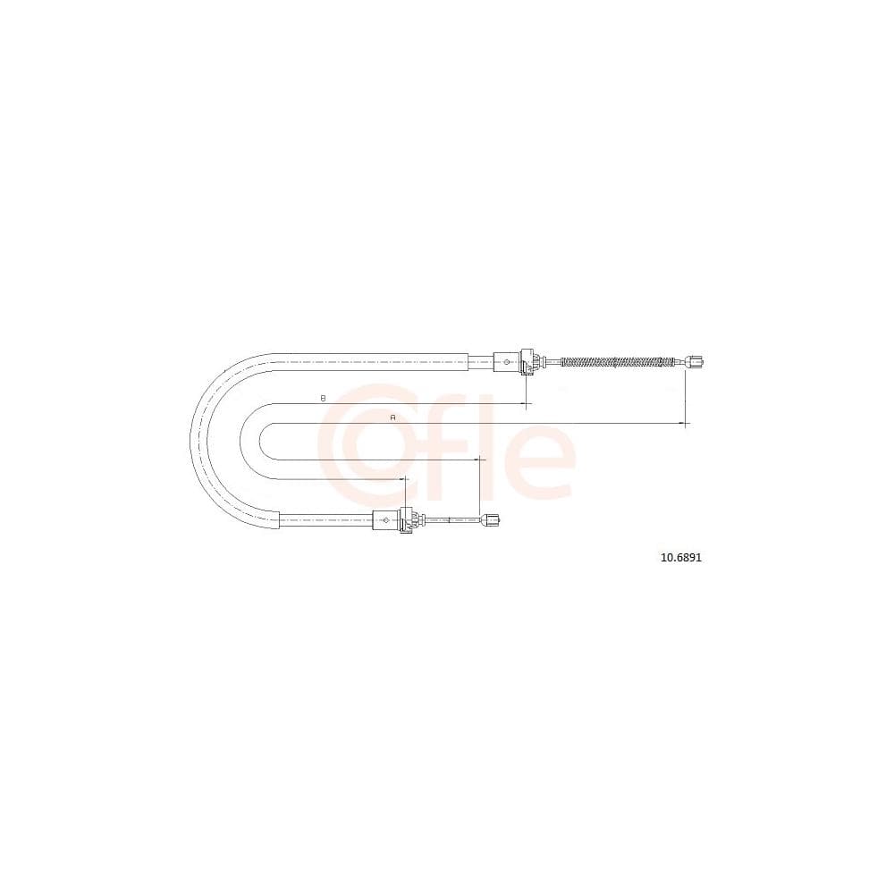 Cablu, frana de parcare COFLE 10.6891