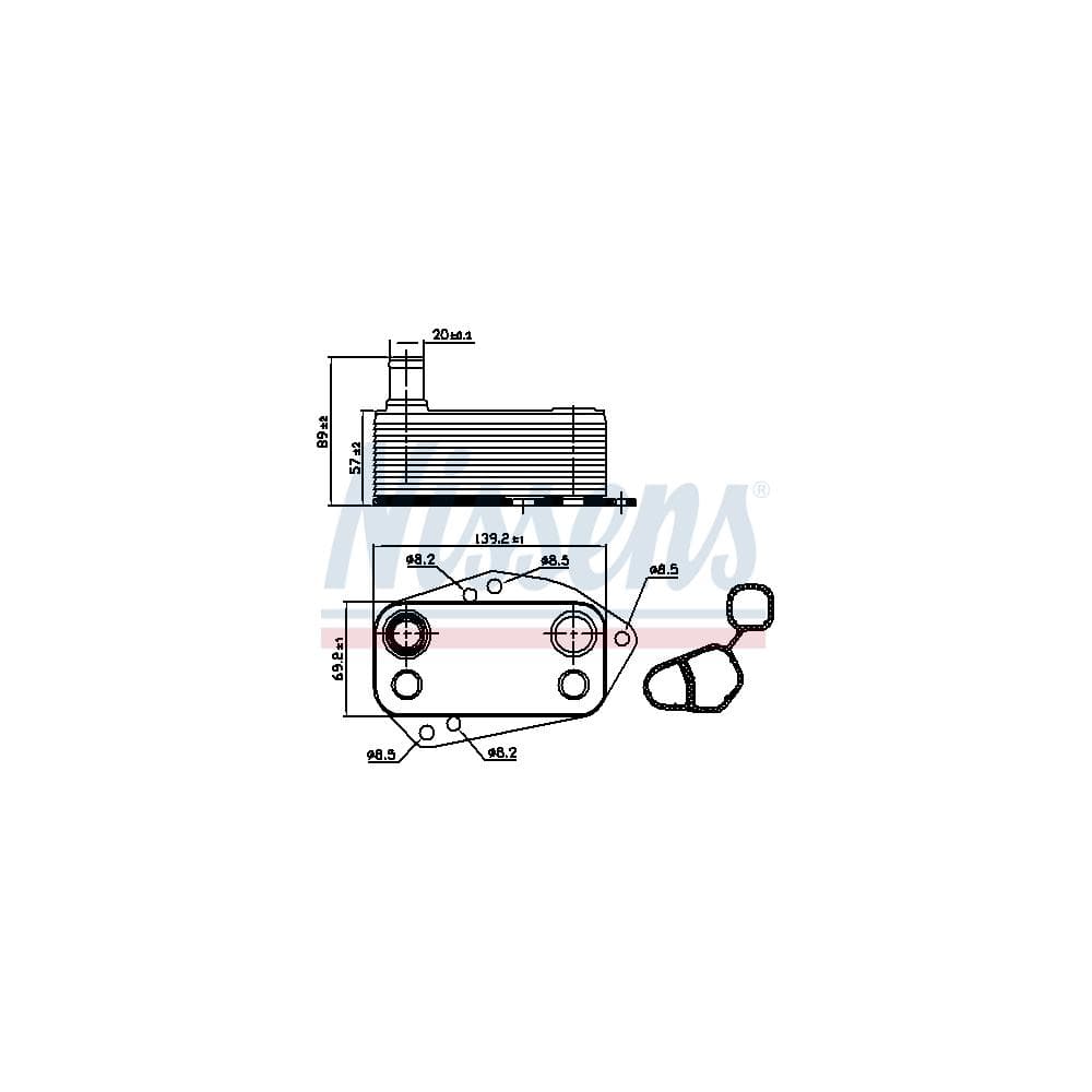 Radiator ulei, ulei motor NISSENS 90890