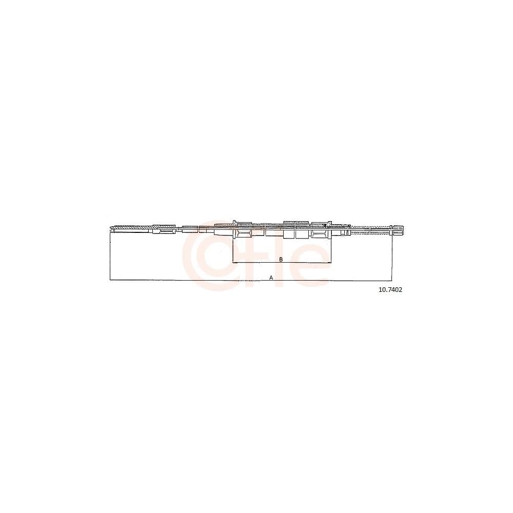 Cablu, frana de parcare COFLE 10.7402