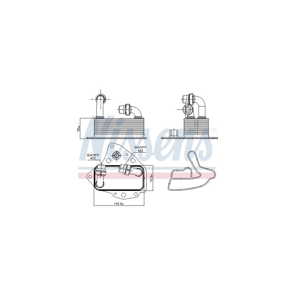 Radiator ulei, ulei motor NISSENS 90803