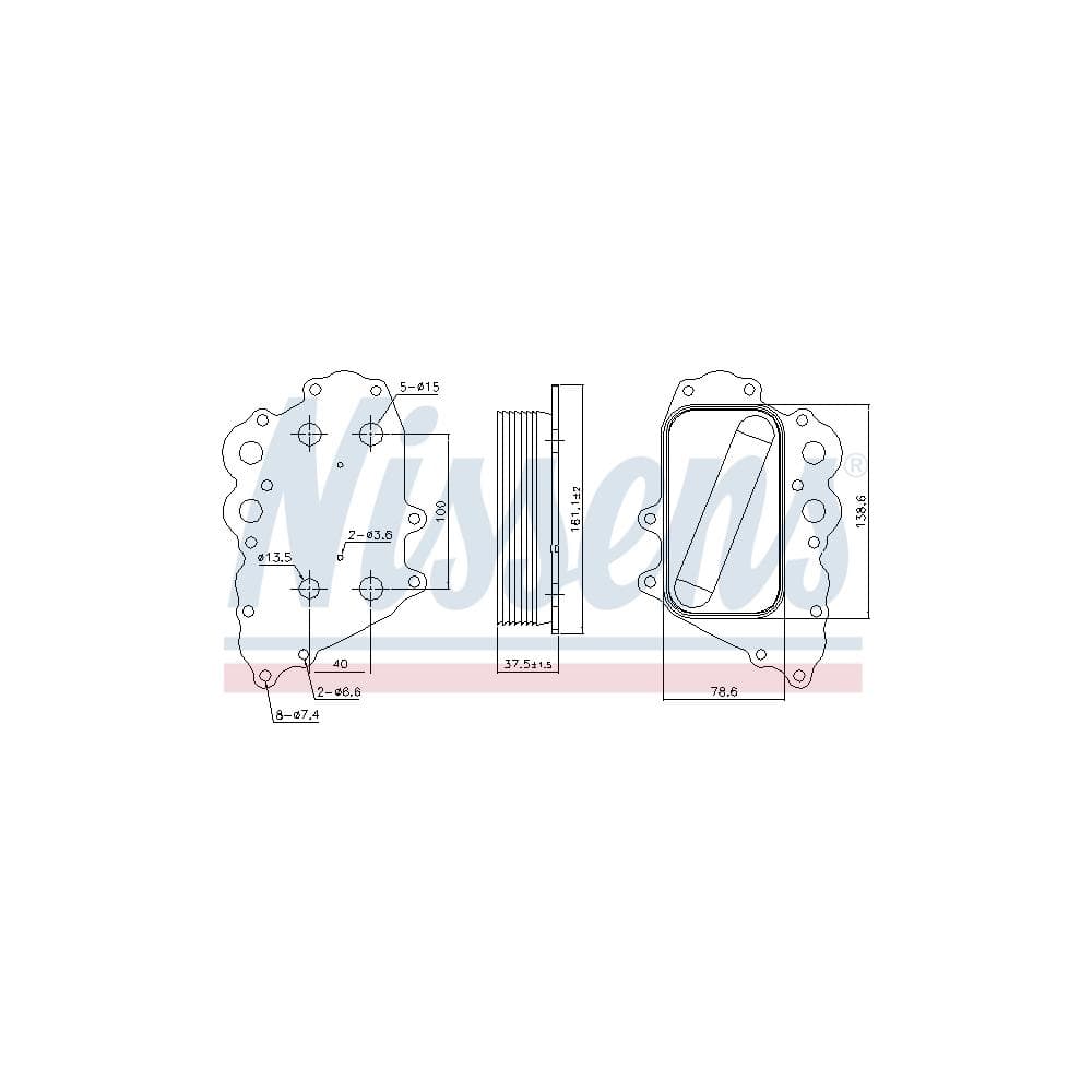 Radiator ulei, ulei motor NISSENS 91108