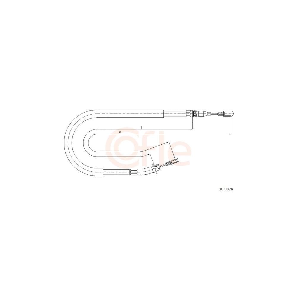 Cablu, frana de parcare COFLE 10.9874