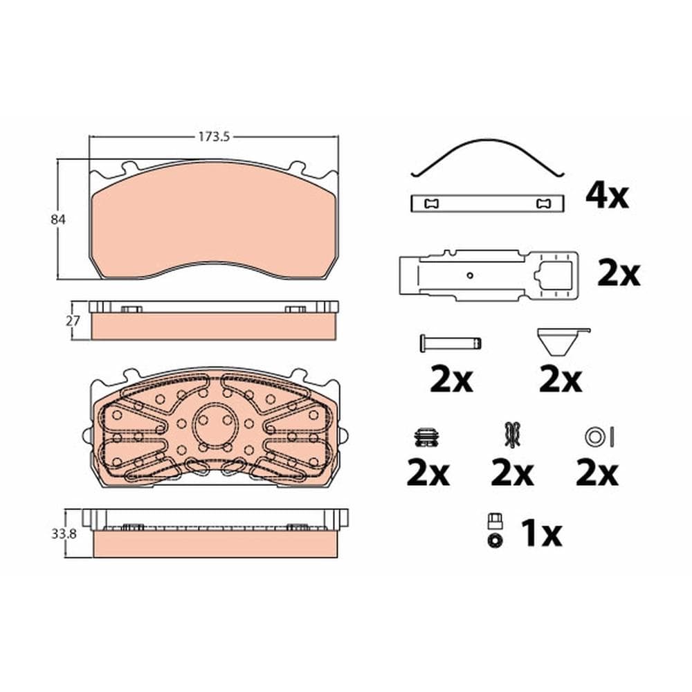 Set placute frana disc TRW GDB5073