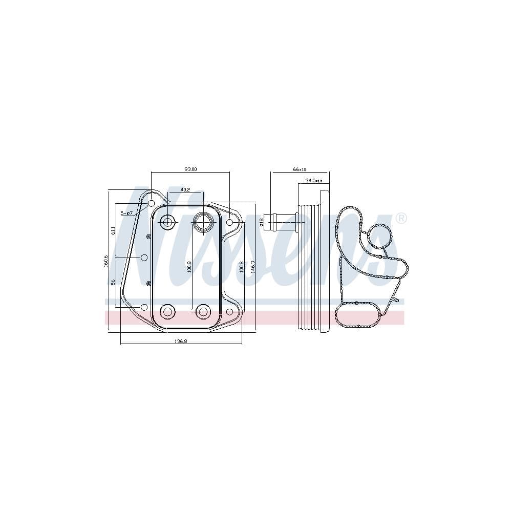 Radiator ulei, ulei motor NISSENS 90622