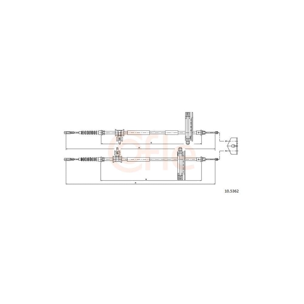 Cablu, frana de parcare COFLE 10.5362