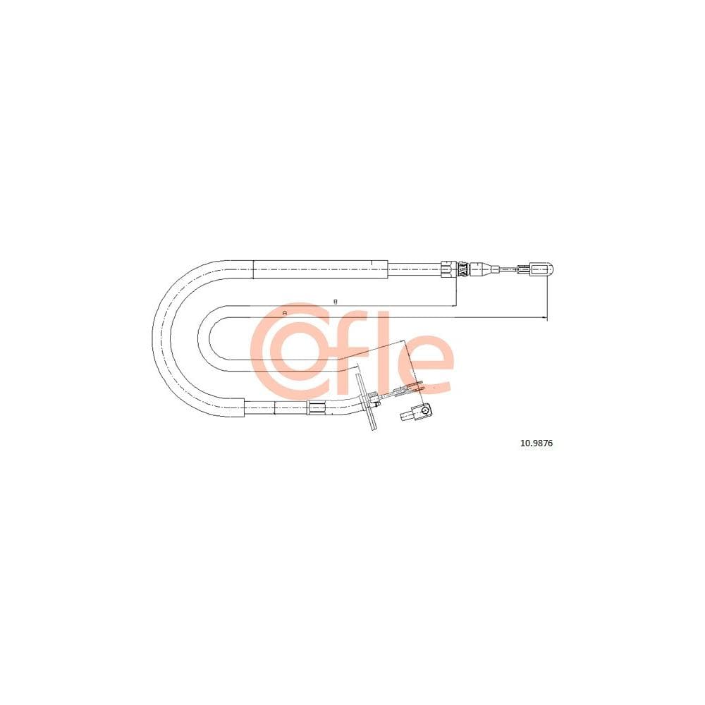 Cablu, frana de parcare COFLE 10.9876