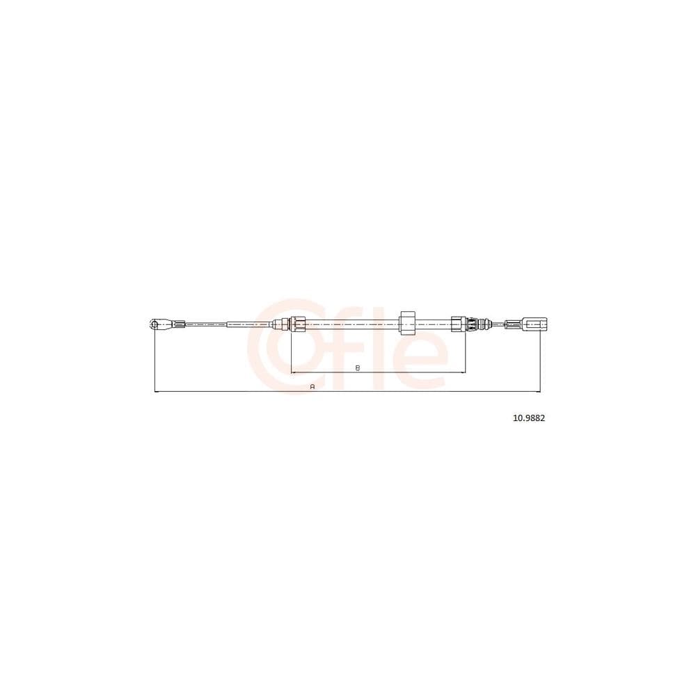 Cablu, frana de parcare COFLE 10.9882