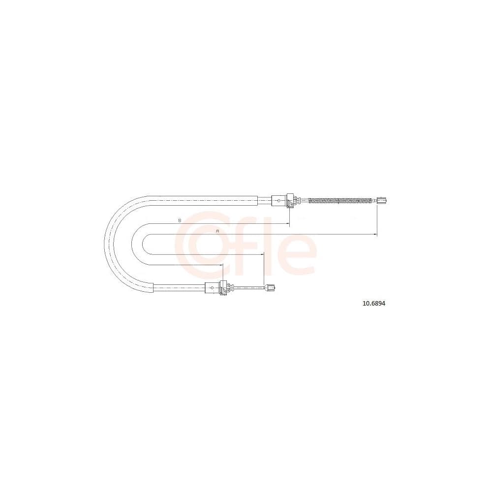 Cablu, frana de parcare COFLE 10.6894