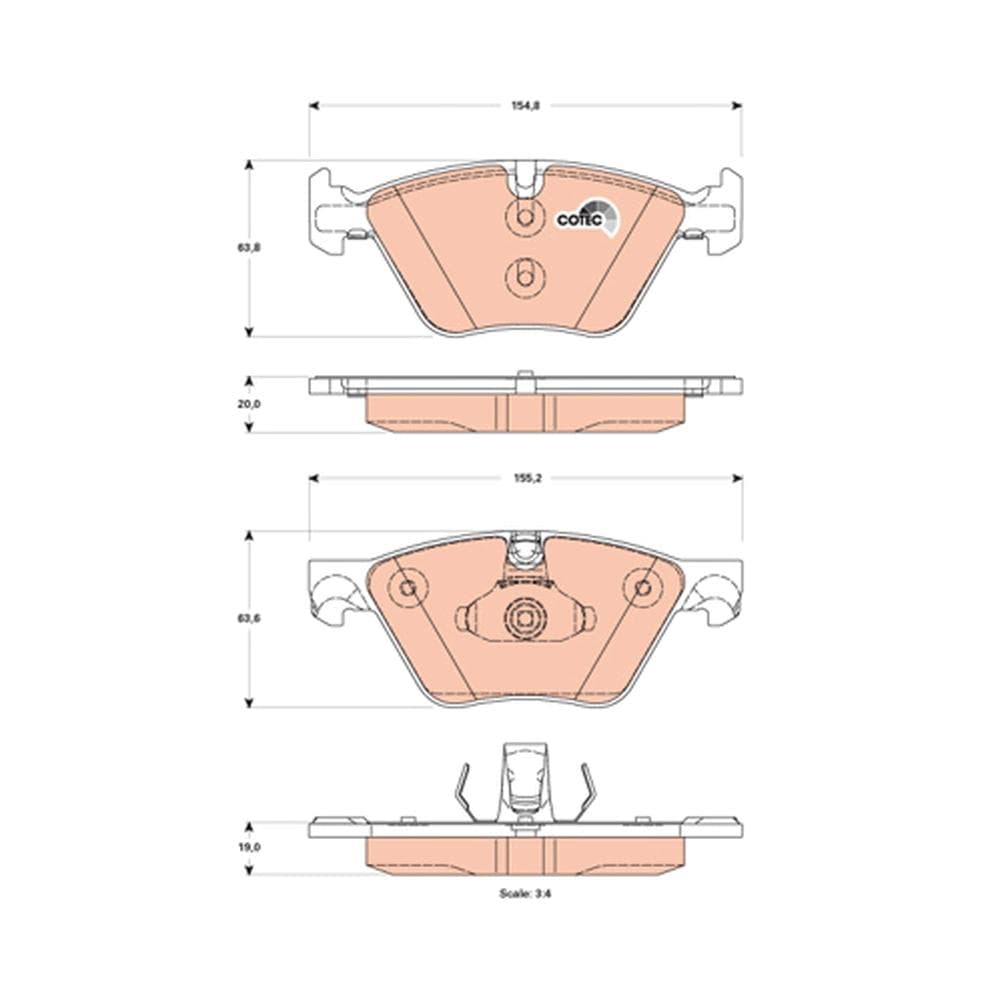 Set placute frana disc TRW GDB1882