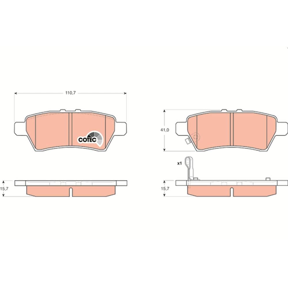 Set placute frana disc TRW GDB3405