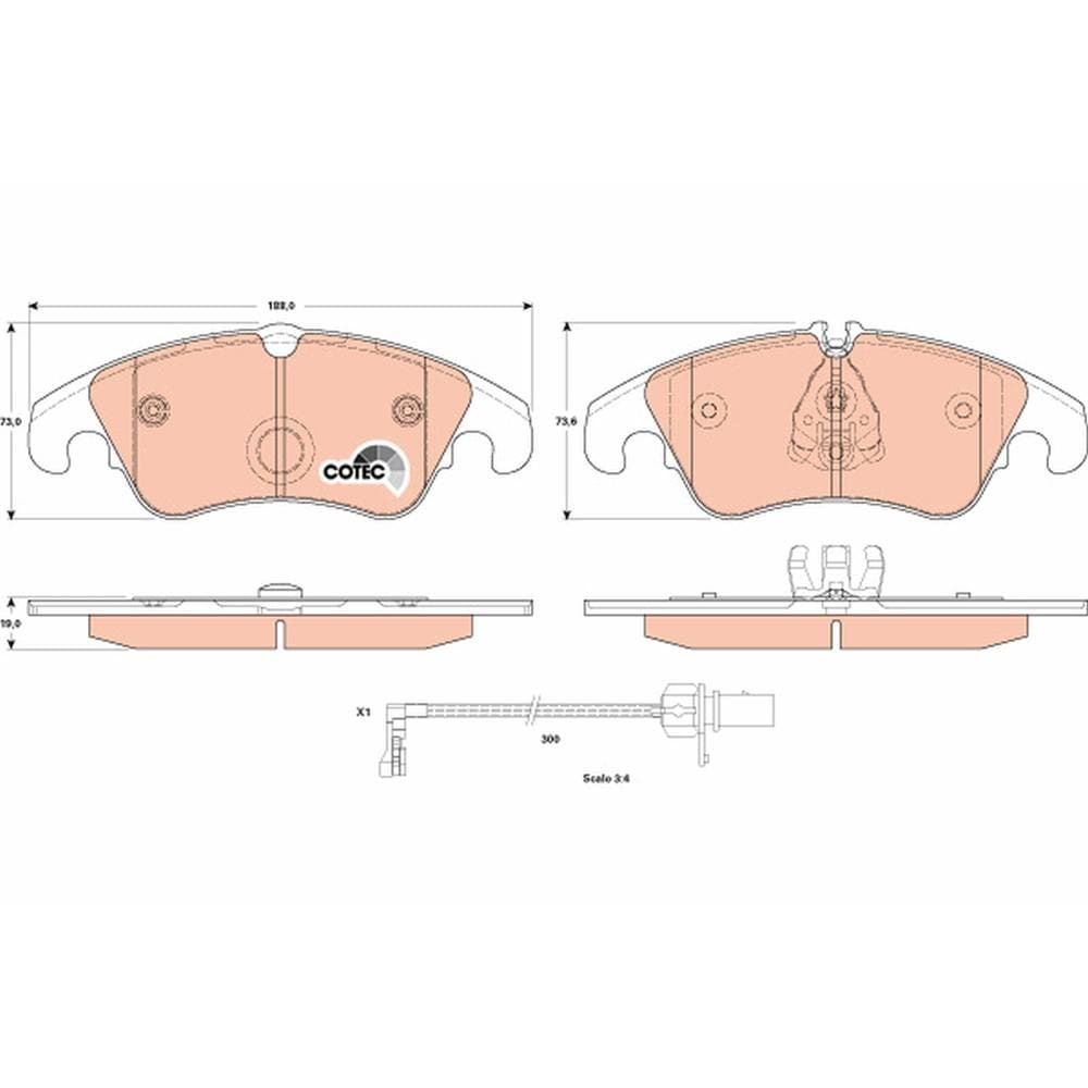 Set placute frana disc TRW GDB1908
