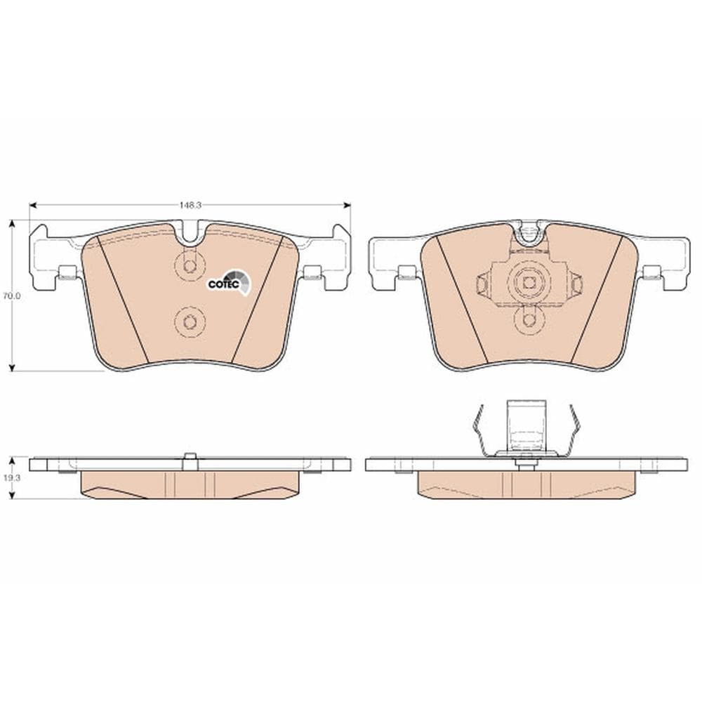 Set placute frana disc TRW GDB1942