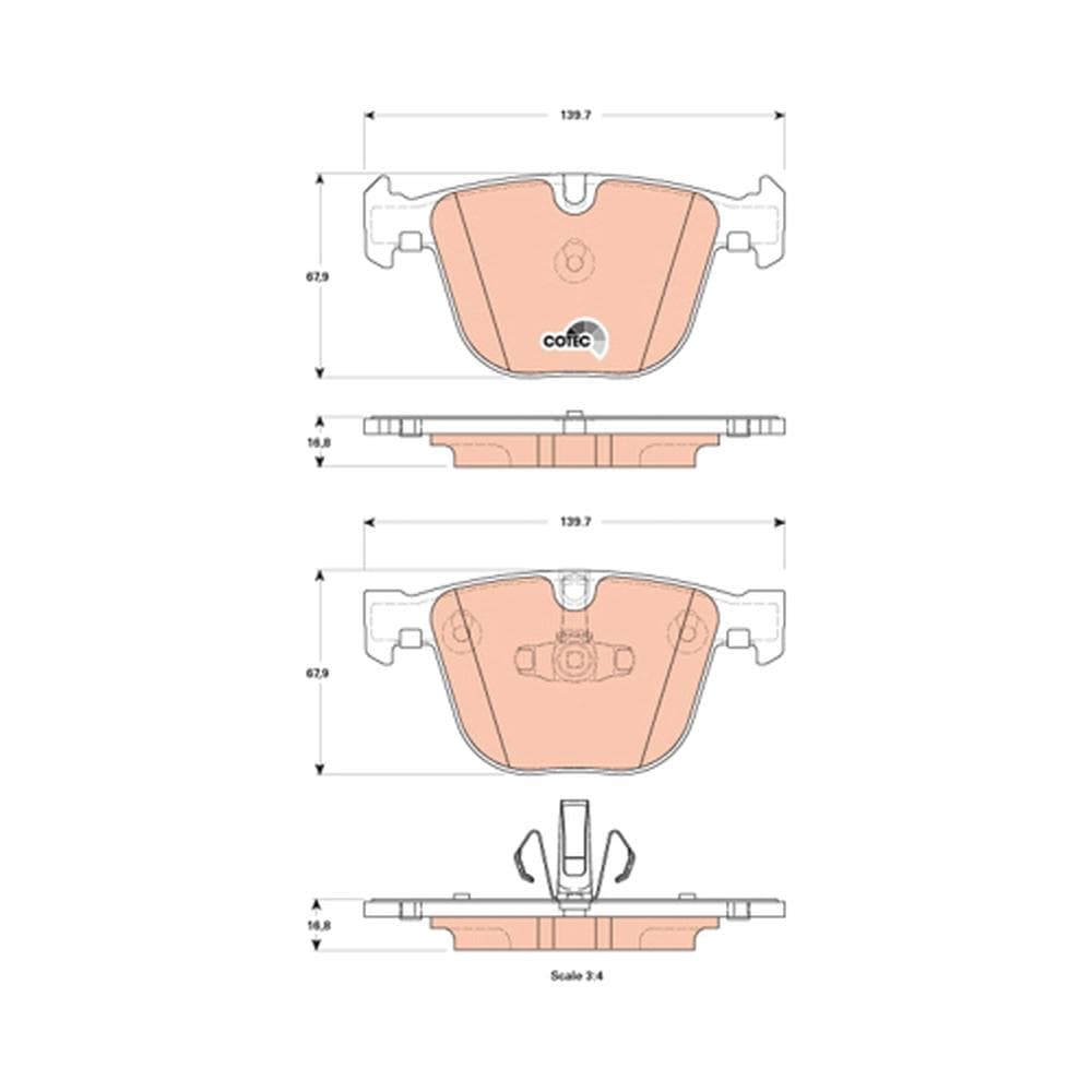 Set placute frana disc TRW GDB1857