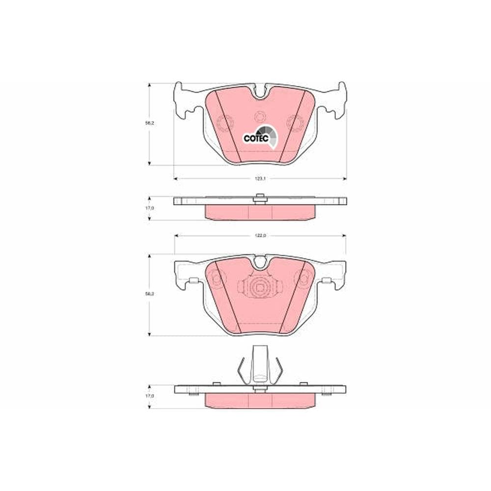 Set placute frana disc TRW GDB1499