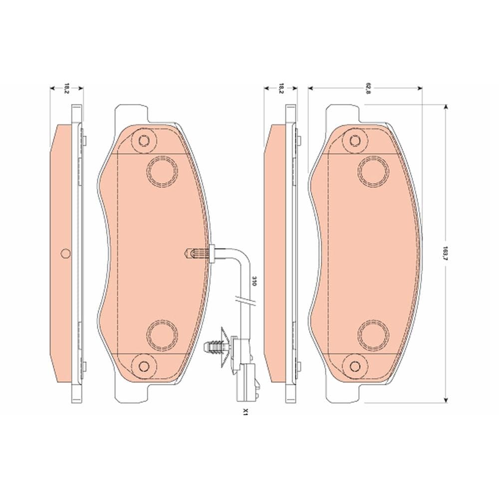 Set placute frana disc TRW GDB1885