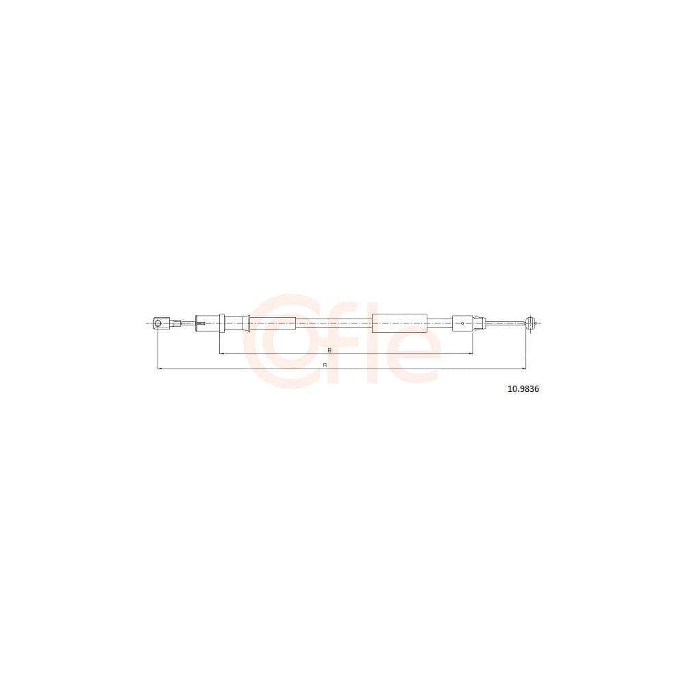 Cablu, frana de parcare COFLE 10.9836