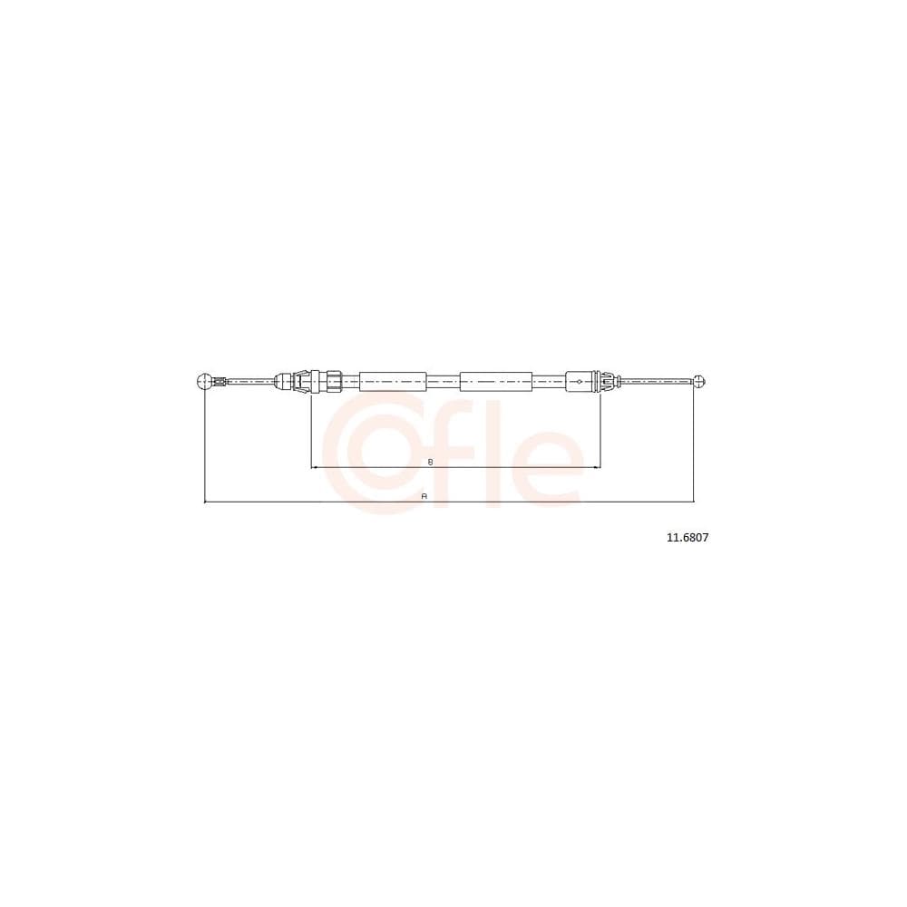 Cablu, frana de parcare COFLE 11.6807