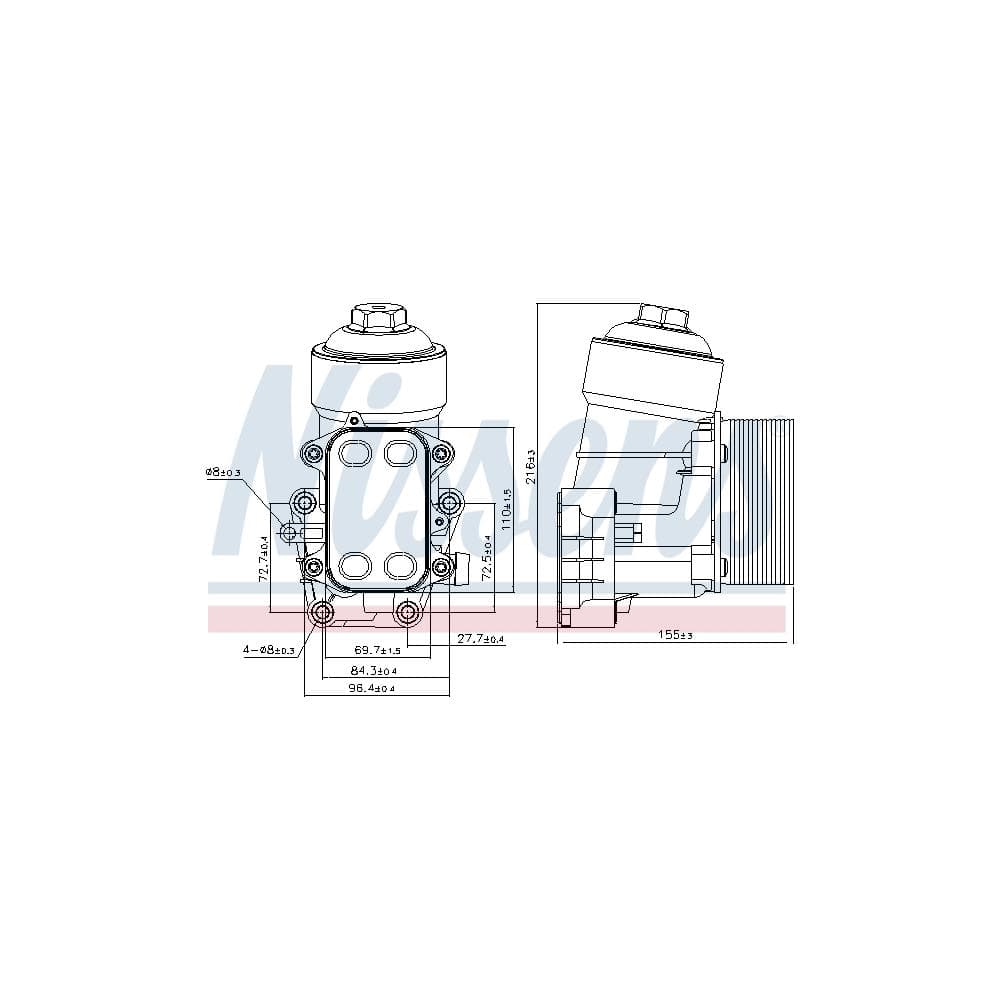 Radiator ulei, ulei motor NISSENS 91158