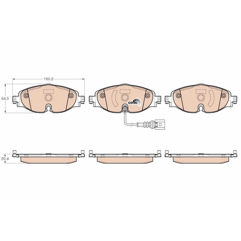Set placute frana disc TRW GDB1956