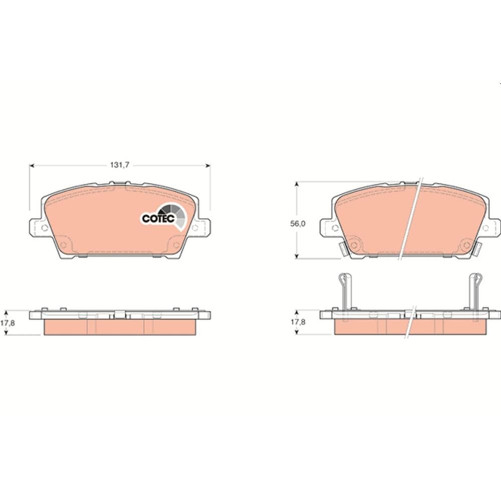 Set placute frana disc TRW GDB3407