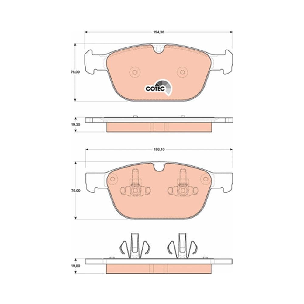 Set placute frana disc TRW GDB1821