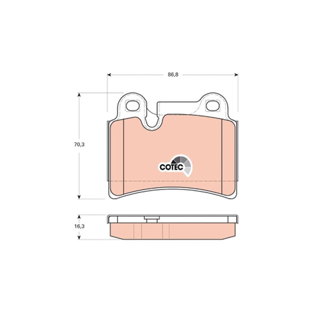 Set placute frana disc TRW GDB1722