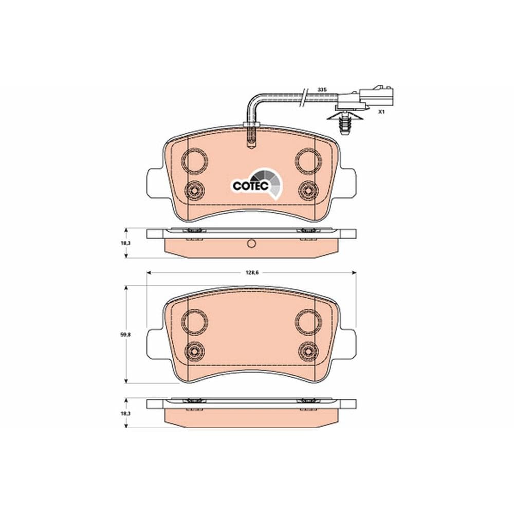 Set placute frana disc TRW GDB1903
